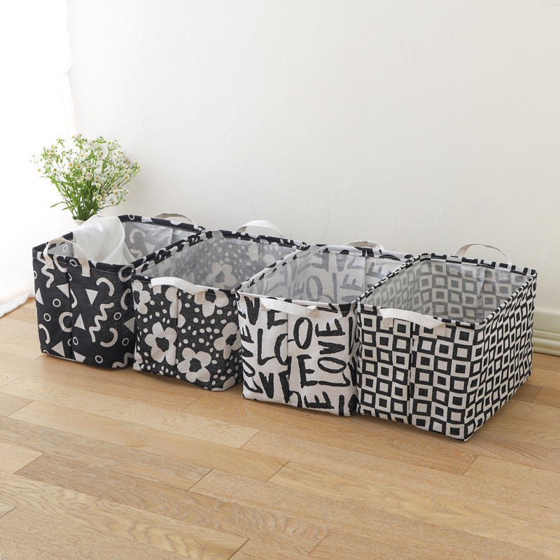 Cotton Linen Storage Basket Pet Toy Storage Bag Ins Storage Basket Wholesale Japanese Cloth Tabletop Sundries Bag