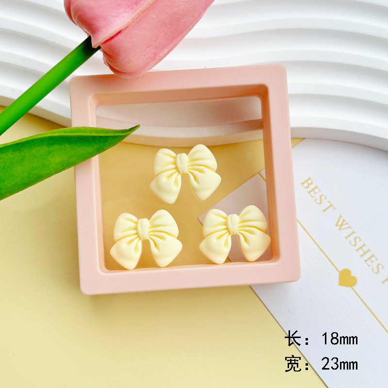 Cartoon simulation bow tie diy resin accessories, phone cases, cream glue DIY hair clips, wholesale of handcrafted materials pic 19