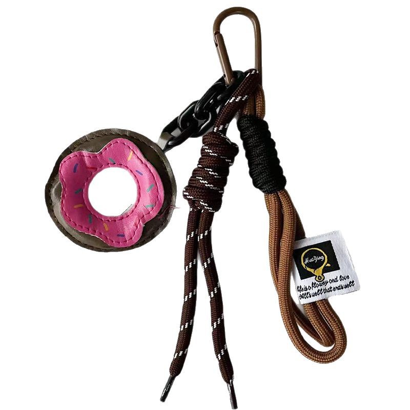 miu's cute Korean-style bags, ins pendants, doughnut bread pendants, lanyards, keychains, accessories, car braided ropes, bags and pendants Item Picture