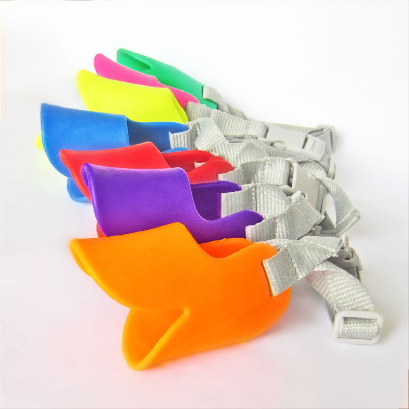Pet muzzle wholesale bite prevention called tpr dog mask soft and comfortable pet supplies details Picture