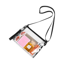 Cross-border transparent pvc cosmetic bag, travel and outdoor sports portable storage bag, waterproof, detachable and visible crossbody bag pic 27