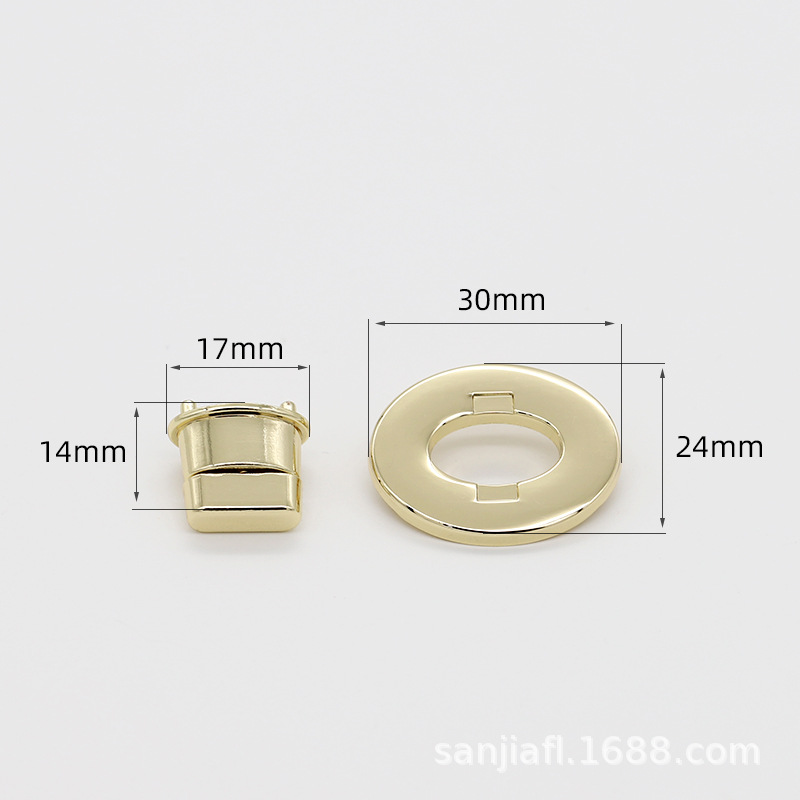 High-end metal oval button women's luggage accessories, lock, suit jacket decoration, double button and twist button manufacturer wholesale Application Scenario