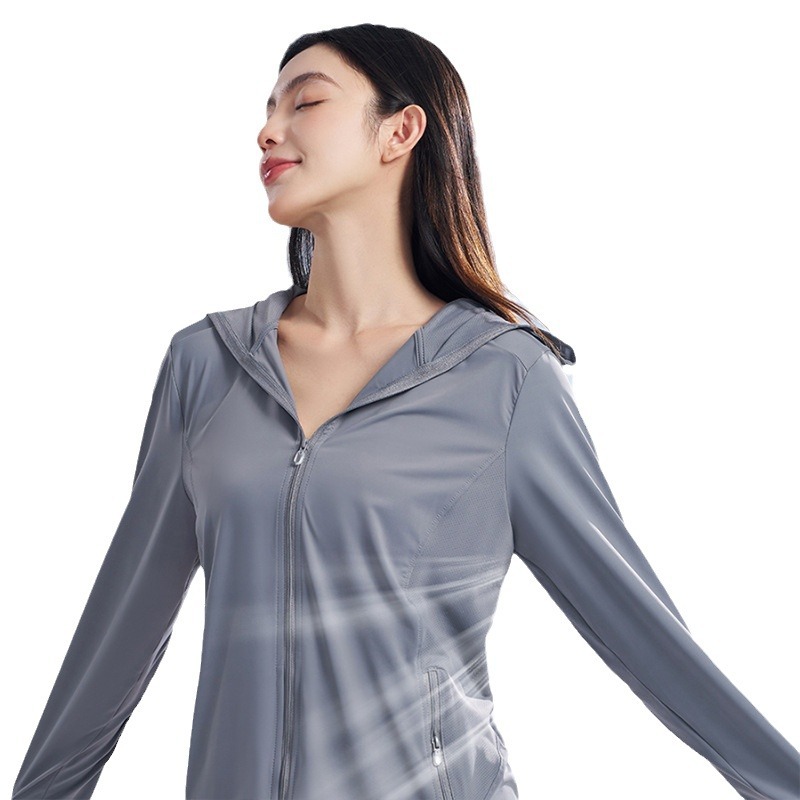 Moxun Lychee shoulder style sun-protective clothing for women, natural gauze type sun-protective clothing, UV protection in summer, breathable and cool outdoors Item Picture