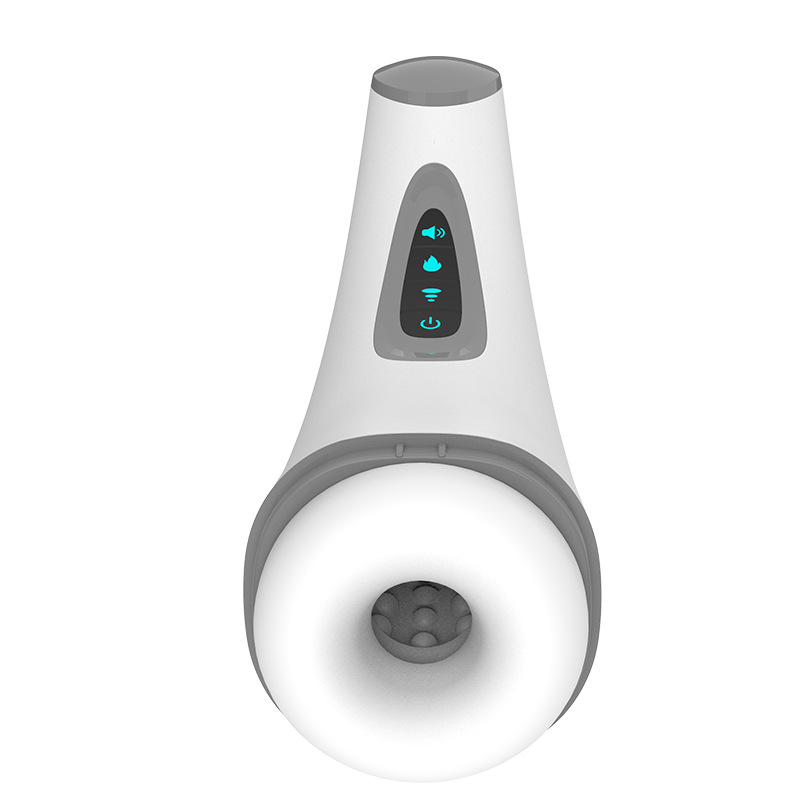Deep throat sucking airplane cup intelligent interactive pronunciation heating male masturbation device cross-border trade details Picture