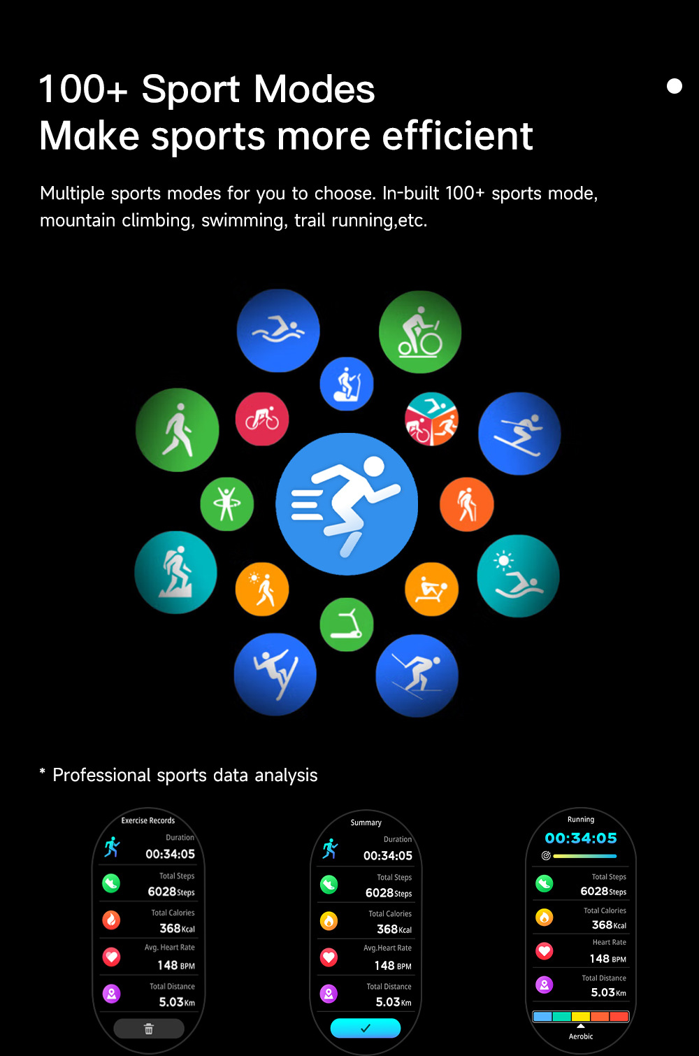 跨境热销T60智能手表血氧心率消息提醒蓝牙通话蓝牙运动智能手表详情13