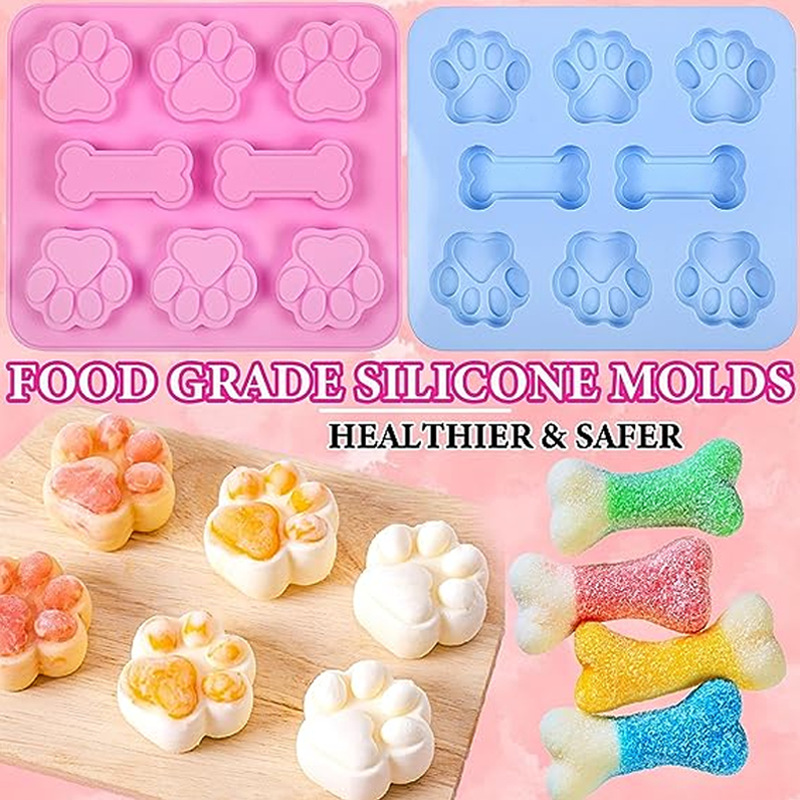 Baby Food Cake Mold Food Grade Silicone Heat Resistant Baby Rice Cake Sausage Tool Cat Claw Bone Mold details Picture