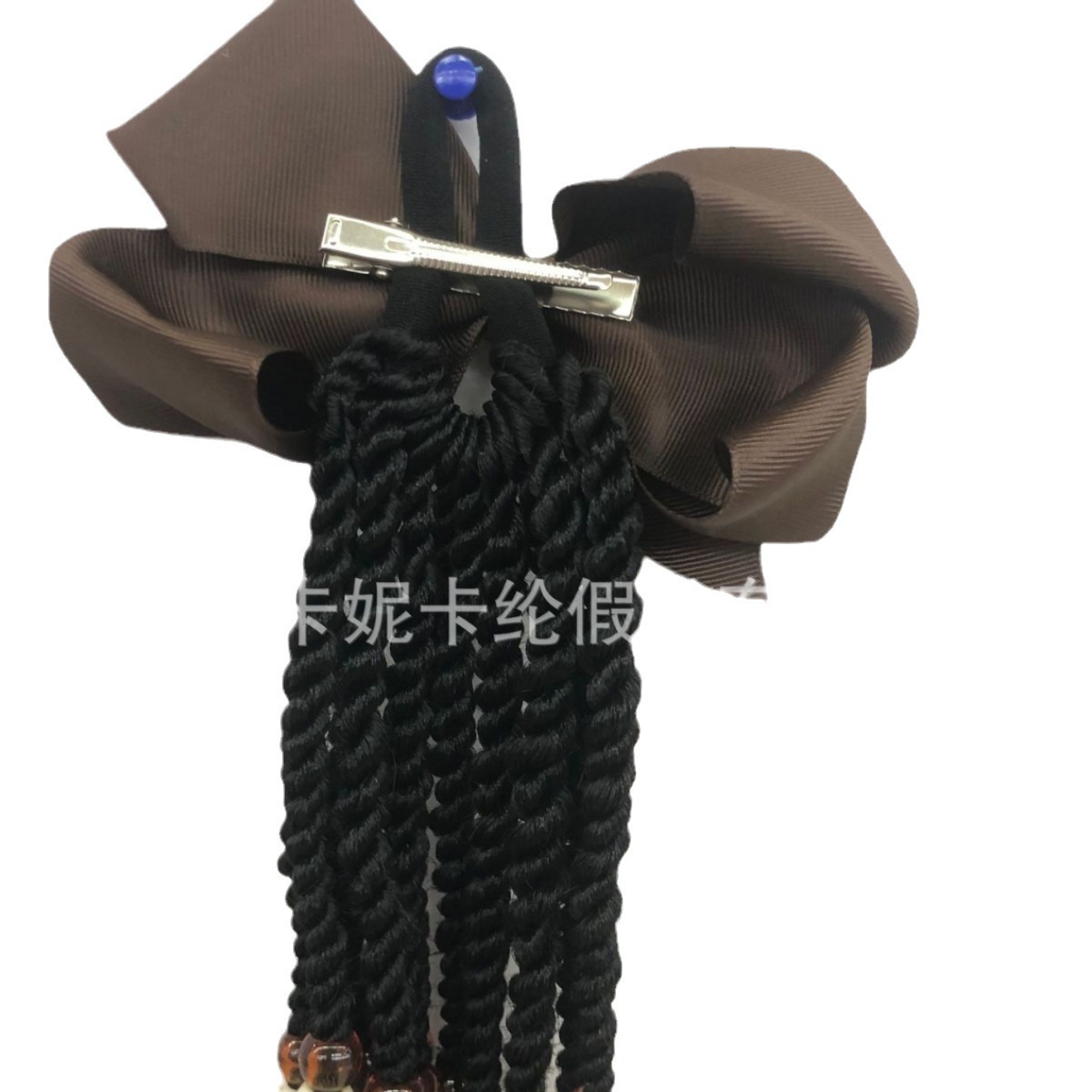 Best-selling new bow false hair band, small beads, black and brown bow wig accessory, princess hair band Application Scenario