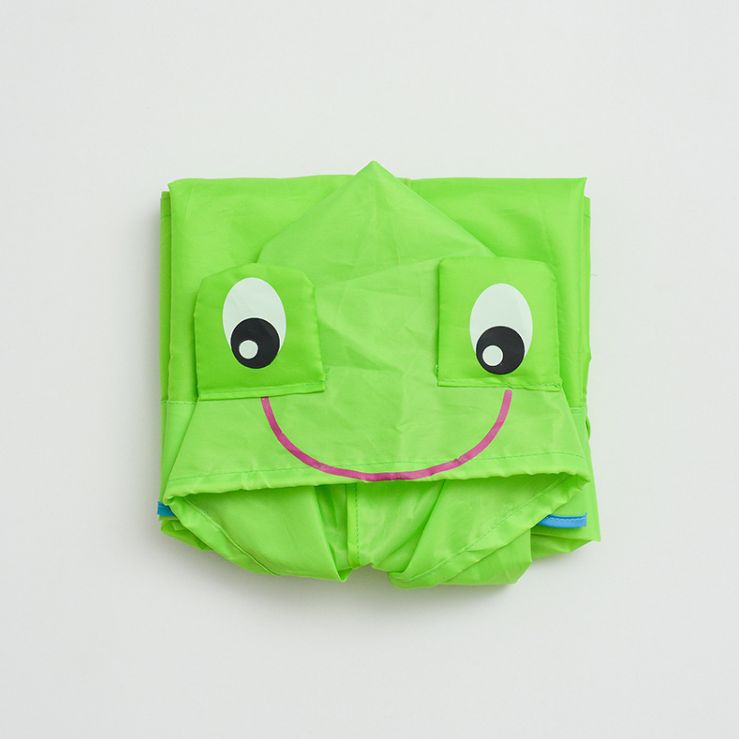 Manufacturers wholesale cartoon animal children one-piece raincoat students poncho baby rain gear one-piece 5 colors in stock