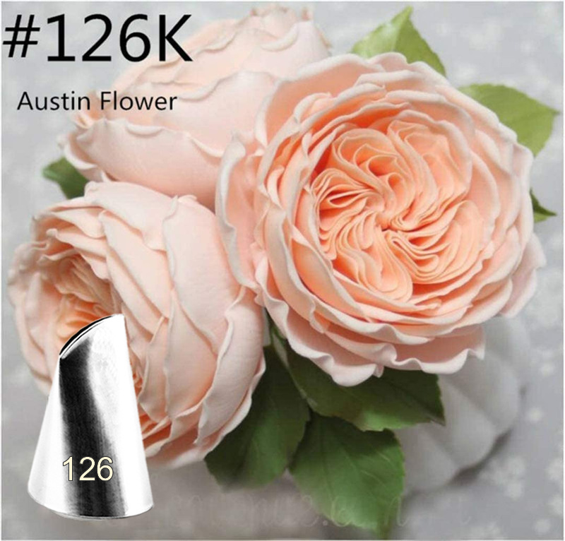 Cross Border Rose Decorating Tip 5-Piece Petal Cream Bean Paste Tip Set #123#124K#126K Baking Kit Application Scenario
