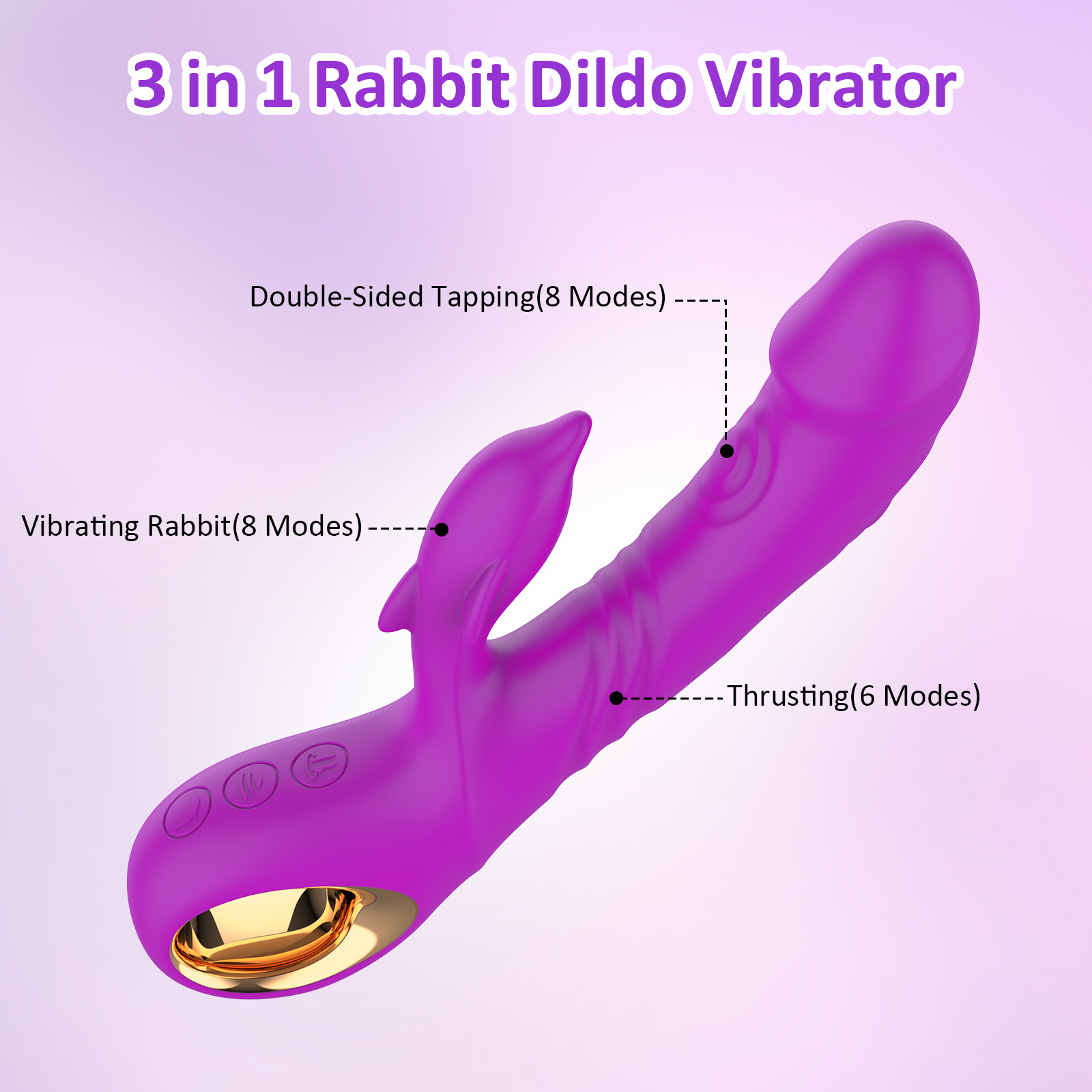 Telescopic, tapping, vibrating stick, female masturbation device, charging, adult sex toy details Picture