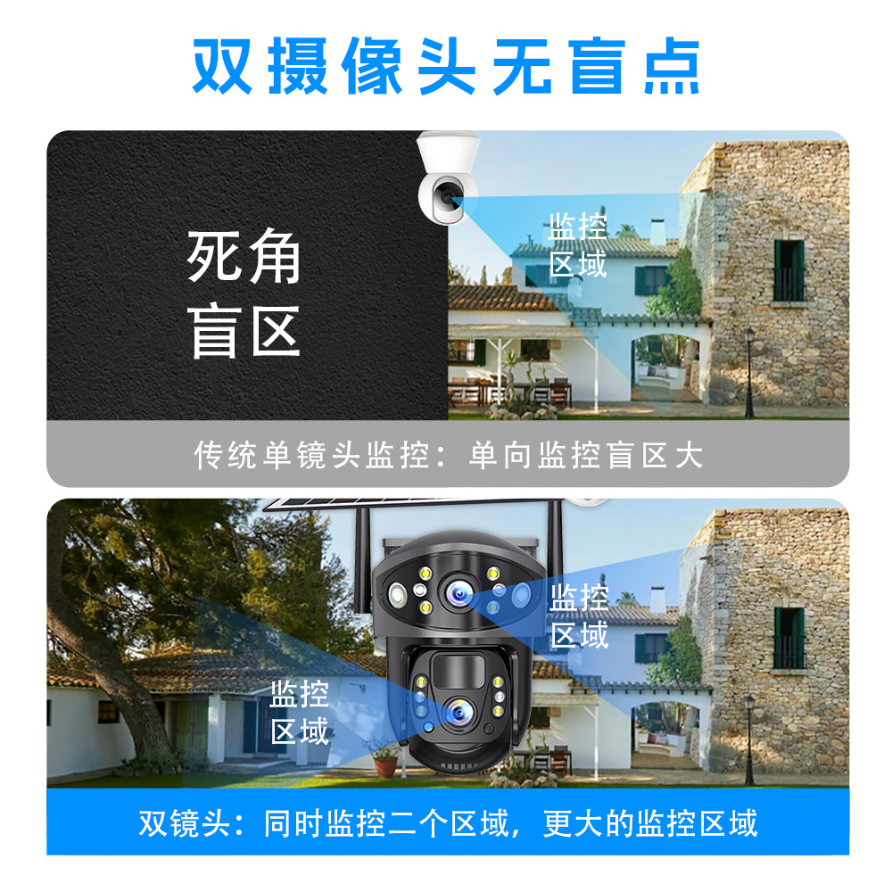 FOOZACV380太阳能室外防水低功率高清夜视智能双向语言监控摄像机详情9