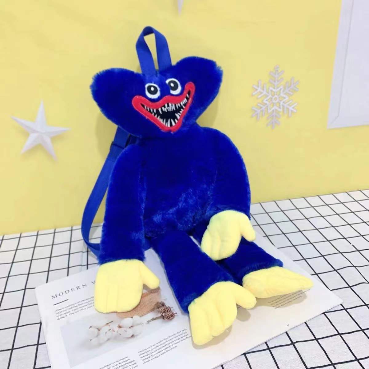 新款毛绒玩具蓝猫波比婴儿波比的游戏时间抱枕大蓝猫波比现货批发