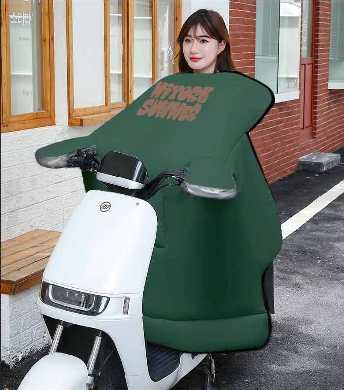 电瓶车防风被细节图