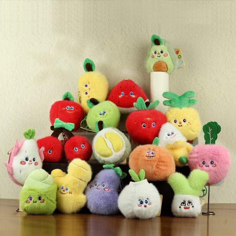 创意貂绒水果挂件毛绒玩具水果布娃娃爪机玩偶搞婚庆抛洒礼品批发