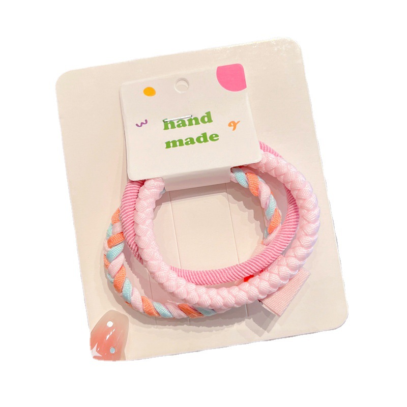 Candy Color High Stretch Scrunchie Children's Braided Headband Girls Hair Band Fairy Hair Rope Headband Hair Accessories Wholesale Item Picture
