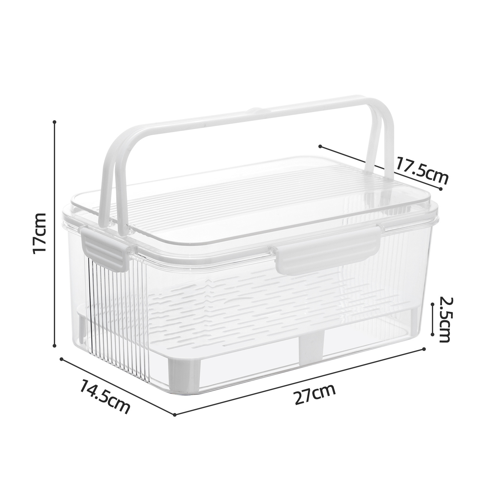 Portable portable food storage box, outdoor picnic and camping storage box, refrigerator sealed and leak-proof details Picture