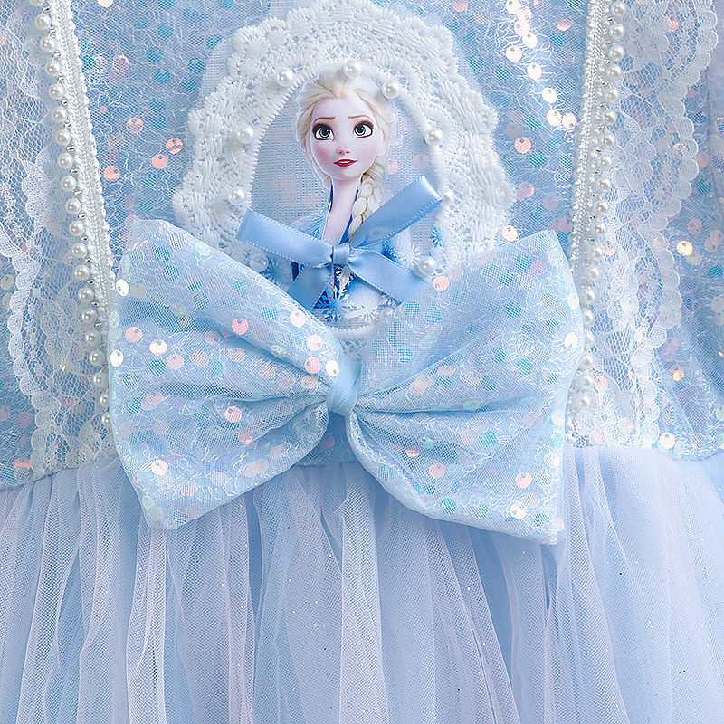 Wholesale of children's clothing for foreign trade, girls' Elsa princess dress, baby stylish dress, Korean-style children's dress with a veil included Application Scenario