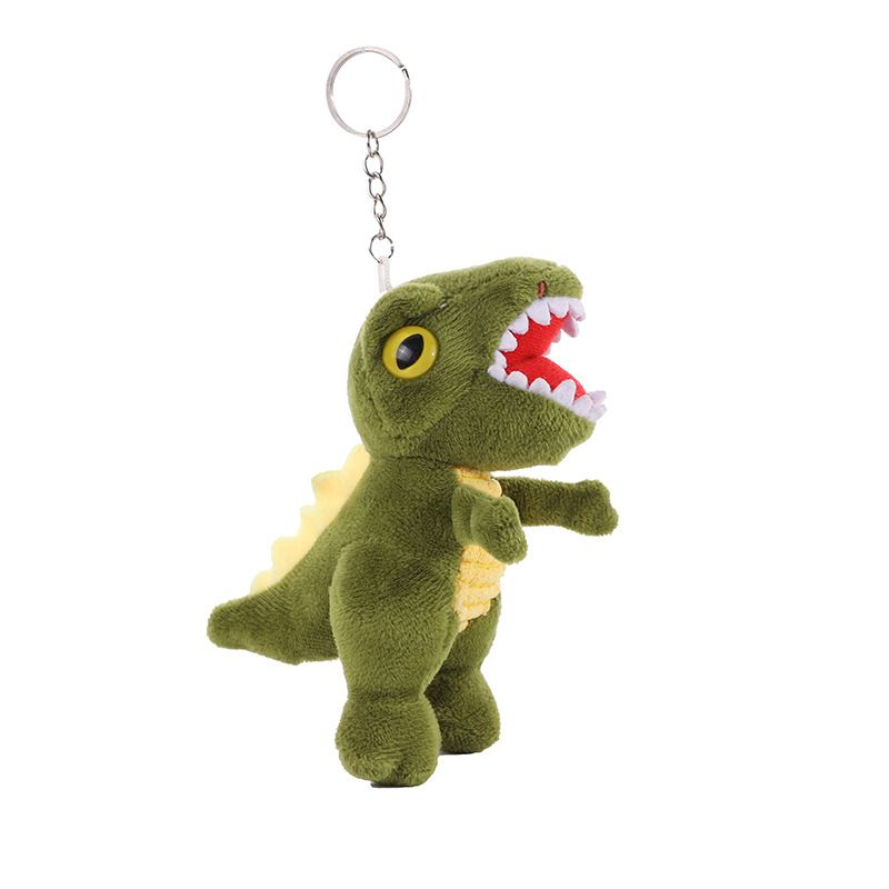 Internet-famous little dinosaur pendant, schoolbag doll, keychain accessory, Tyrannosaurus rex plush toy pendant doll Item Picture