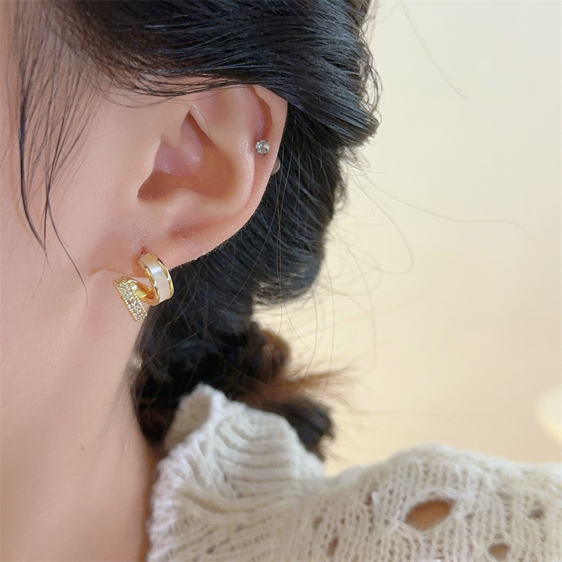 轻奢小众设计感 小巧精致锆石耳钉女 2024年新款爆款高级感耳饰潮详情9