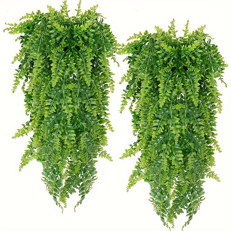 亚马逊仿真壁挂波斯草藤条人造悬挂蕨类植物藤蔓悬挂绿色植物详情3