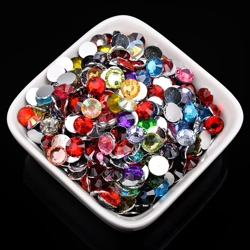 Pink Diamond Nail Art 2-6Mm Flat Bottom Diamond Round Diy Mobile Phone Shell Stick Diamond Jewelry Diamond Imitation Diamond Manufacturers Wholesale