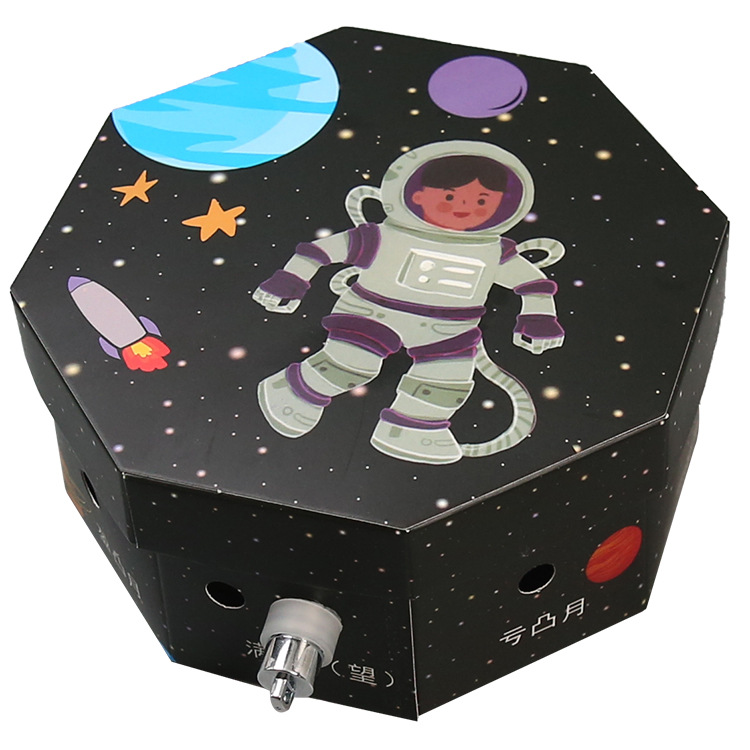 diy demonstration device for the cause of moon phases, small science and technology creations, steam teaching AIDS, children's science experiments, toys for young and primary school students Item Picture