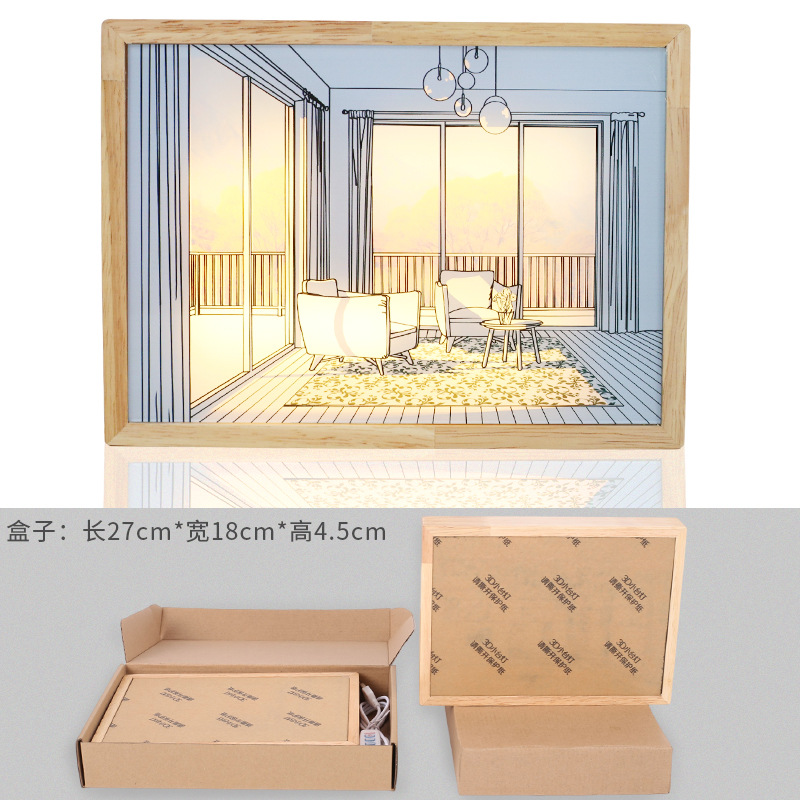 Tiktok Small Red Book With The Same Light Painting Night Light Ins Gift Three-Tone Light Modern Simple Bedside Night Light Application Scenario