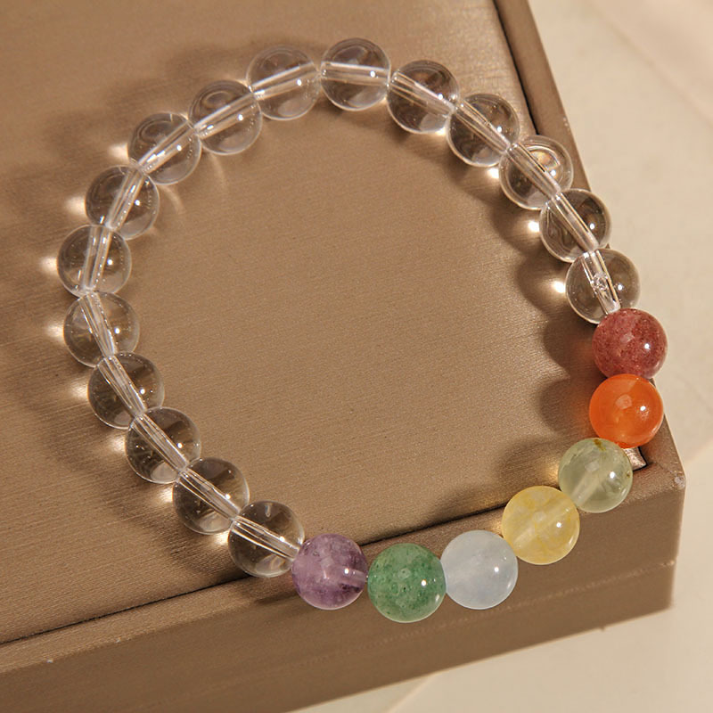 Natural white crystal bracelet for women, a niche, light luxury and high-end style on Instagram. Colorful multi-treasure bracelet as a gift for your girlfriend and best friend Application Scenario