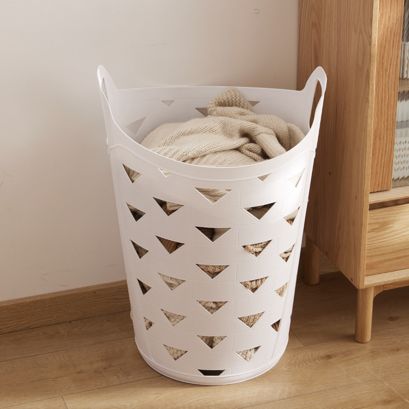Zhenrong Laundry Basket We Use Plastic Laundry Basket Clothes Storage Basket Bathroom Laundry Basket Toy Sundries Storage Basket Item Picture