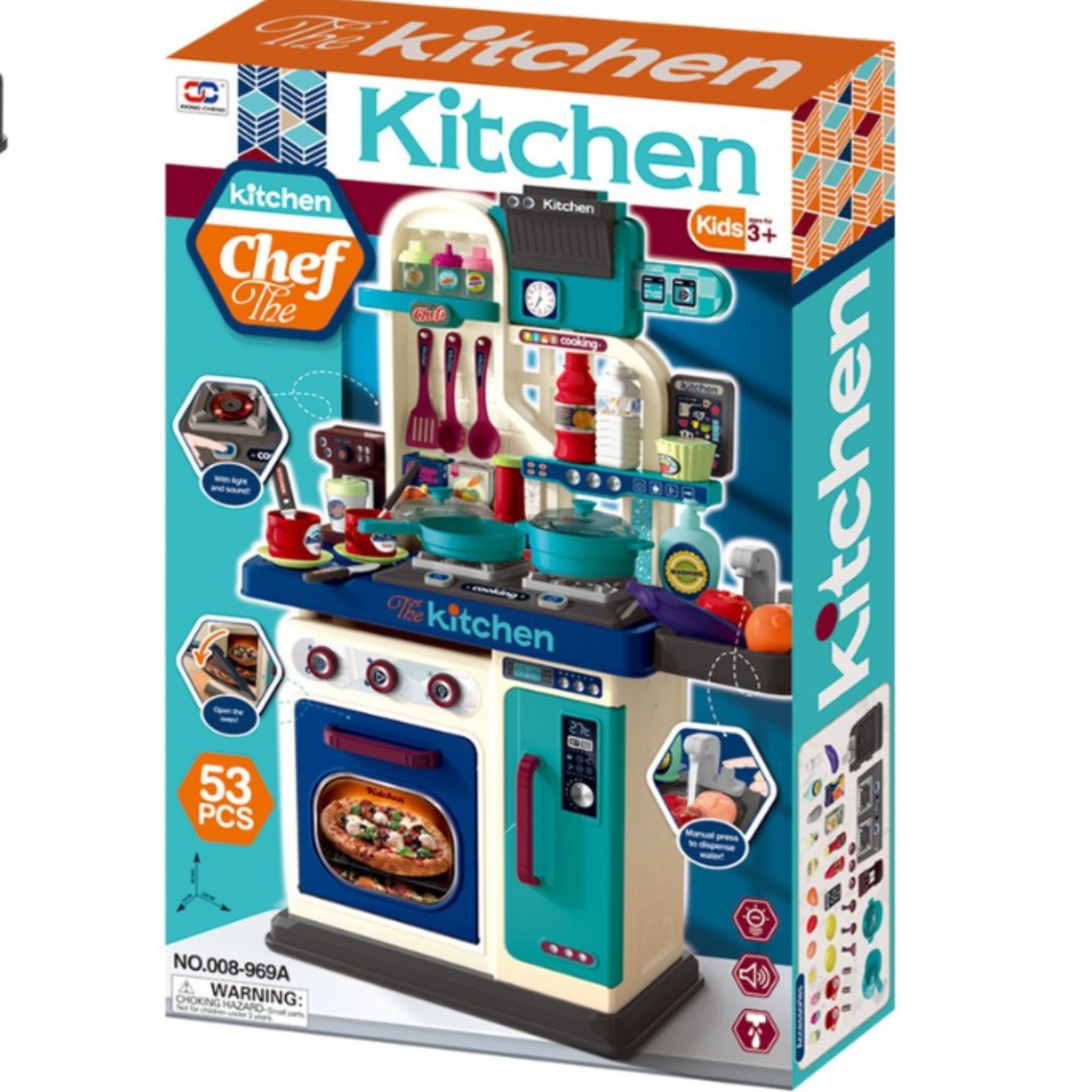 New cross-border playhouse kitchen toy set for babies, boys and girls, 4 simulation kitchenware for cooking and rice preparation, 3-6 years old Application Scenario