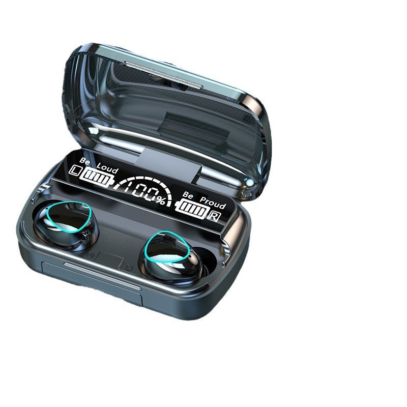 蓝牙耳机/耳机/夹儿耳机/earbuds/蓝牙耳机大容量单耳白底实物图