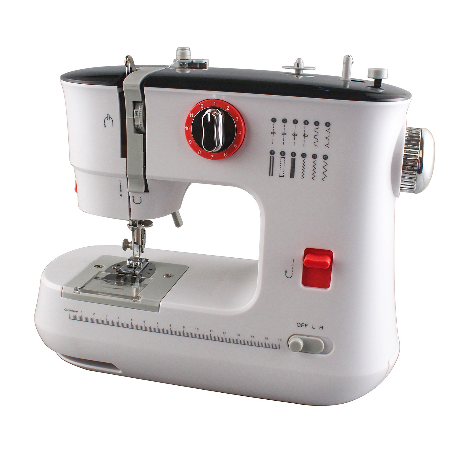 New product 519 double-needle, double-thread, 12 types of stitch lock, 6-layer thick household electric automatic sewing machine Item Picture