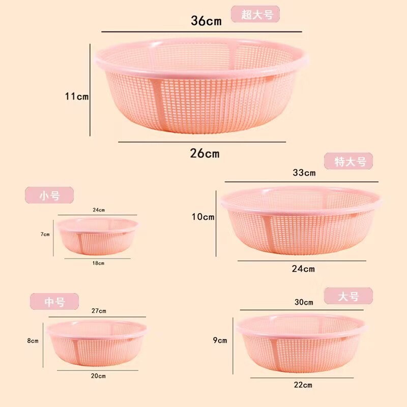 家用盆马到成功/收纳篮/密孔篮/碗柜/不锈钢盆细节图
