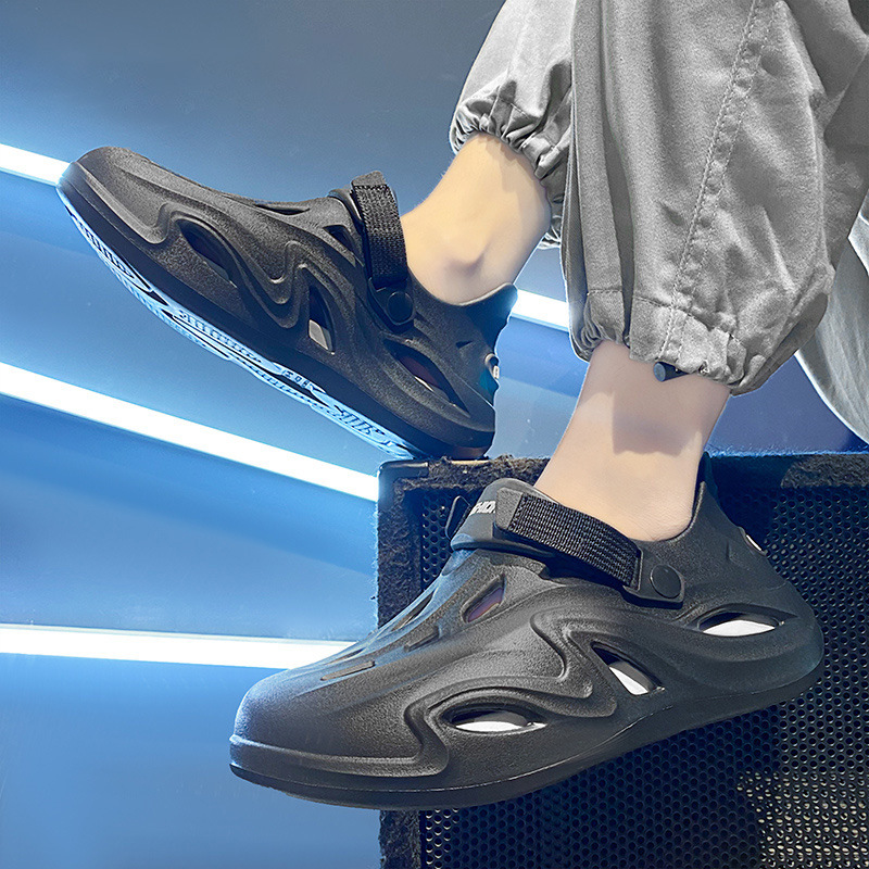 Thick-Soled Crocs Men's Summer 2024 New Sports Non-Slip Beach Shoes Wear Sandals Wholesale details Picture