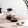 创意玻璃咖啡壶茶具套装竖纹高硼硅玻璃泡茶壶家用办公冲泡花茶壶图