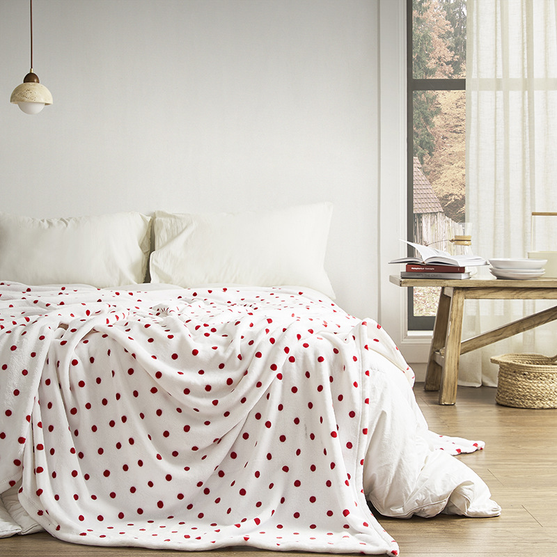Lively Plain Nap Blanket Sofa Cover Blanket Summer Blanket Cover Air Conditioned Blanket Printed Flannel Blanket details Picture