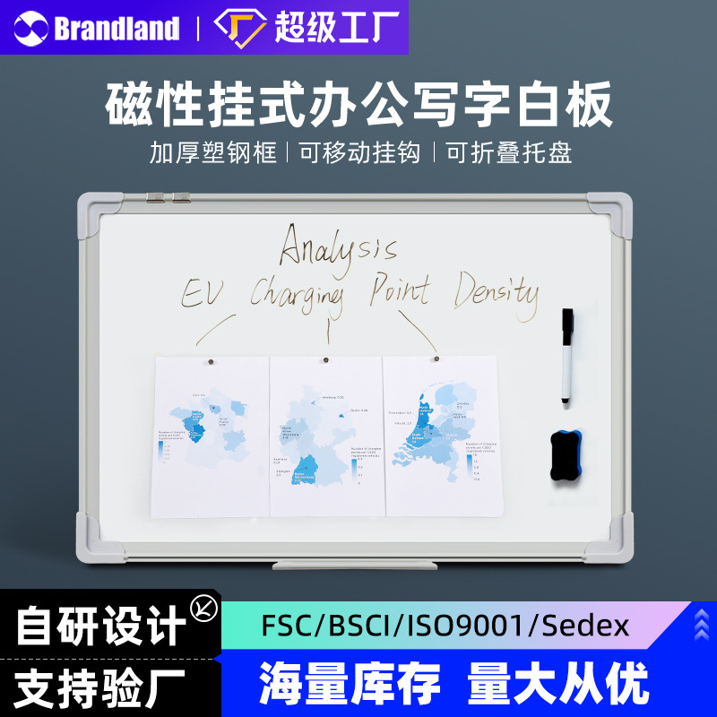 磁性白板塑钢挂式家用教学办公小黑板墙可擦大白板墙贴看板写字板
