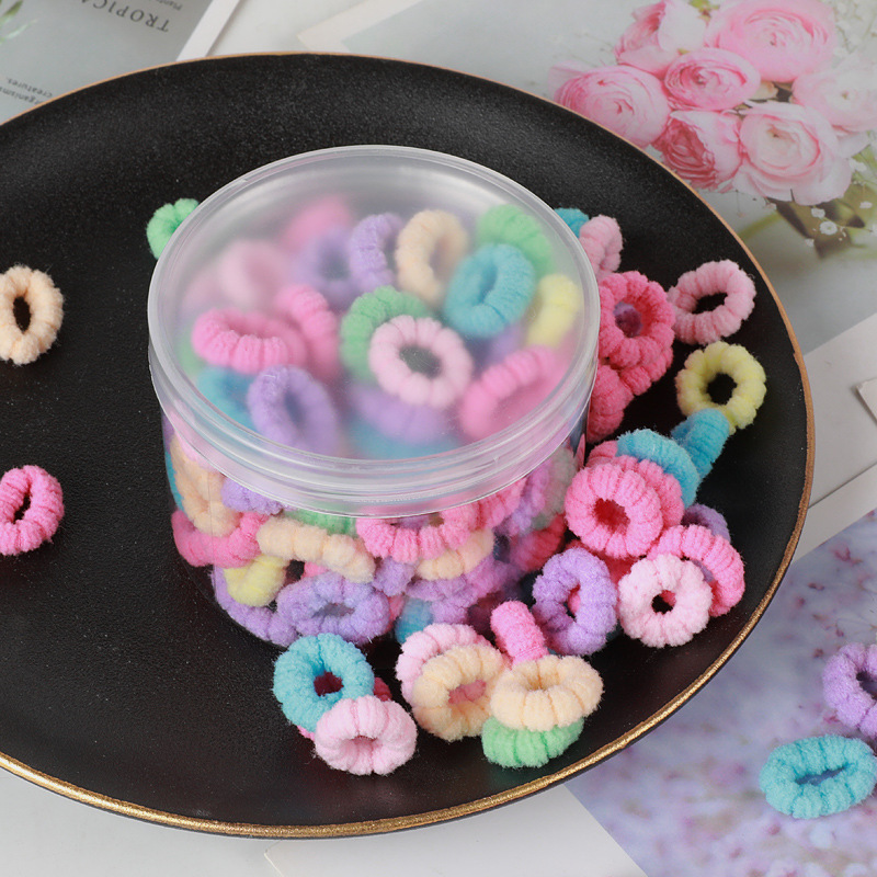 Children's Rubber Band Candy Color Does Not Hurt Hair Elasticity Good Rubber Band Hair Tie Baby Box Small Chitter Hair Band