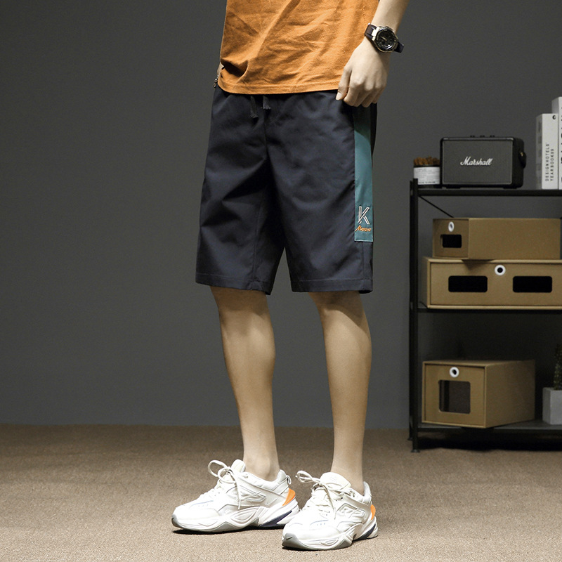 Men's shorts 2022 Summer New style casual pants Men's pants Loose five-point trendy beach pants Breathable thin style trendy details Picture