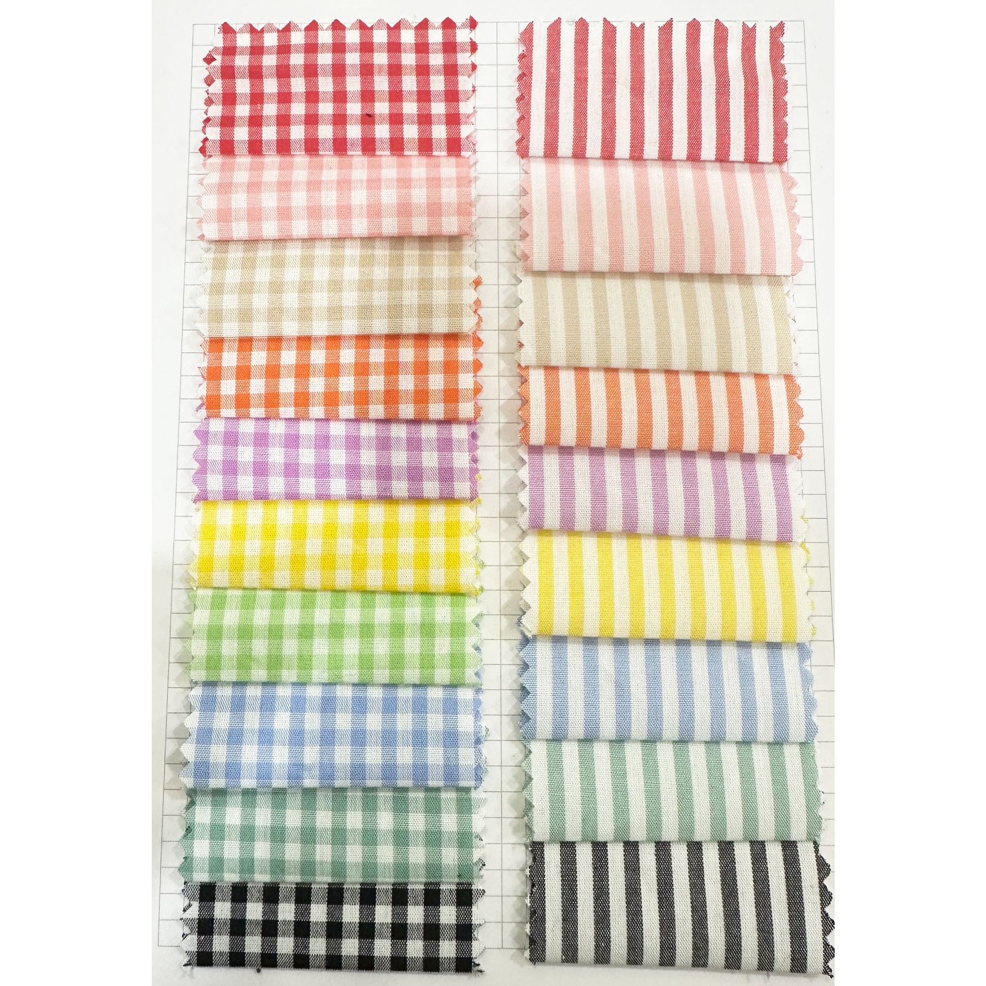 All-cotton yarn-dyed checkered fabric, 40 count pure cotton checkered fabric, spring and summer shirt fashion, sunrise checkered fabric details Picture
