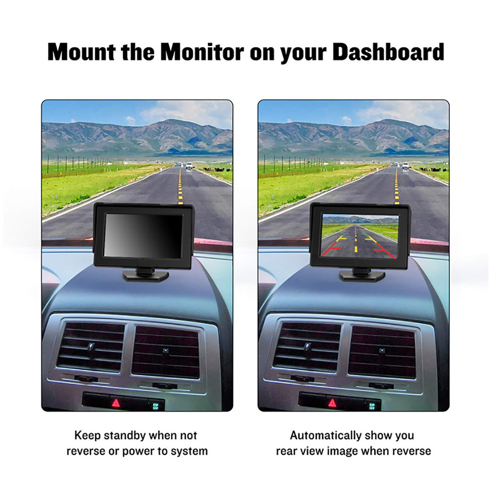 Cross-border vehicle-mounted car, small car display, reversing camera, AV 4.3-inch display screen, 5-inch and 7-inch truck display screen Application Scenario