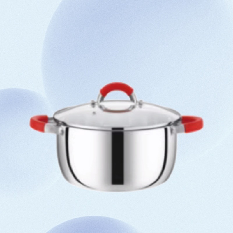 Chaozhou Hufa Cross-border Cookware Stainless Steel Pot Set with Silicone Handle complete Combination Amazon Bestseller