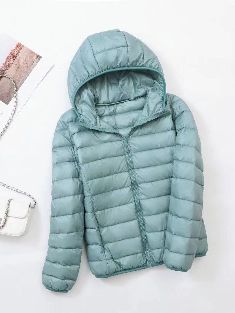Cross-Border Supply Korean Version Of The New Ultra-Light Down Jacket Women Hooded Slim-Fit Short Large-Size Coat Manufacturers Supply details Picture