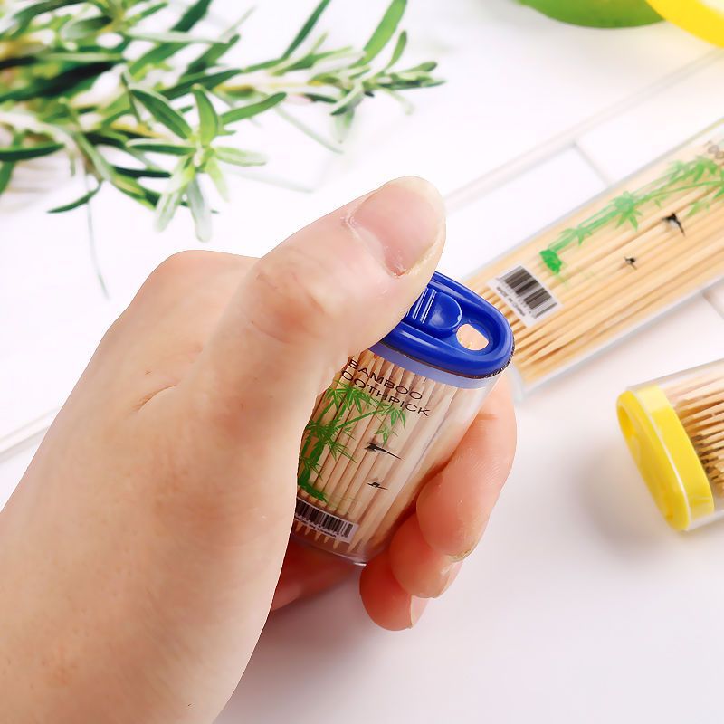 Toothpick Creative Lighter Fine Toothpick Double Head Disposable Bamboo Toothpick Pick Hotel Home Portable Portable Specification drawing