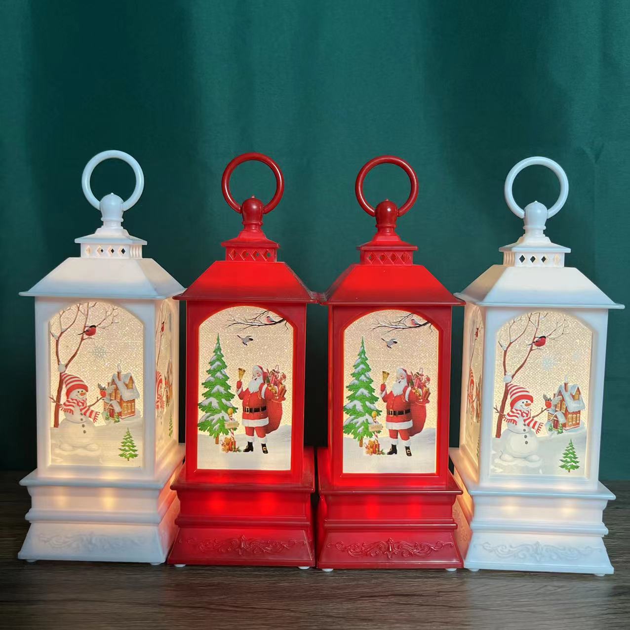 Cross Border Christmas Four Corner Wind Lights Multi-Pattern Christmas Festive Atmosphere Decorative Lights Christmas Wind Lights Candles Specification drawing