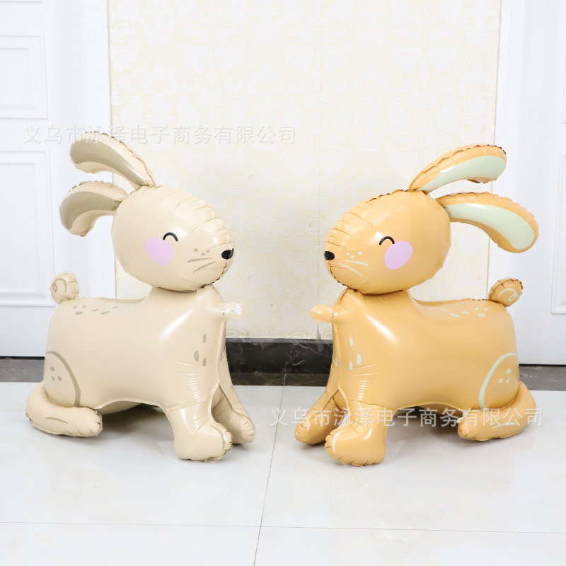Cross border three-dimensional standing animal aluminum film 4D balloon themed toy birthday party Children's Day decoration details Picture