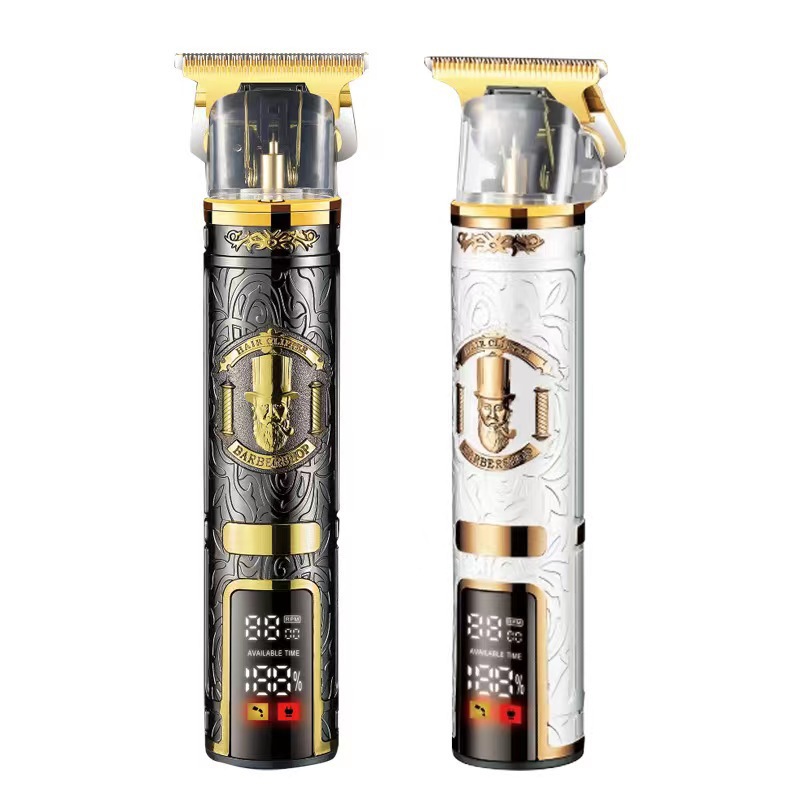 Wholesale of new hair salon home hair clippers with LCD display, compact and portable rechargeable hair clippers and electric tips Specification image