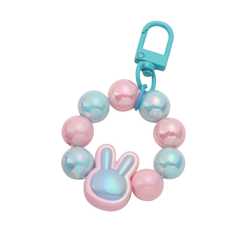 New Bead Chain Keychain Pendant Mobile Phone Chain Small Fresh Color Pearl Solid Color Door Hook Accessories Headphone Case Item Picture