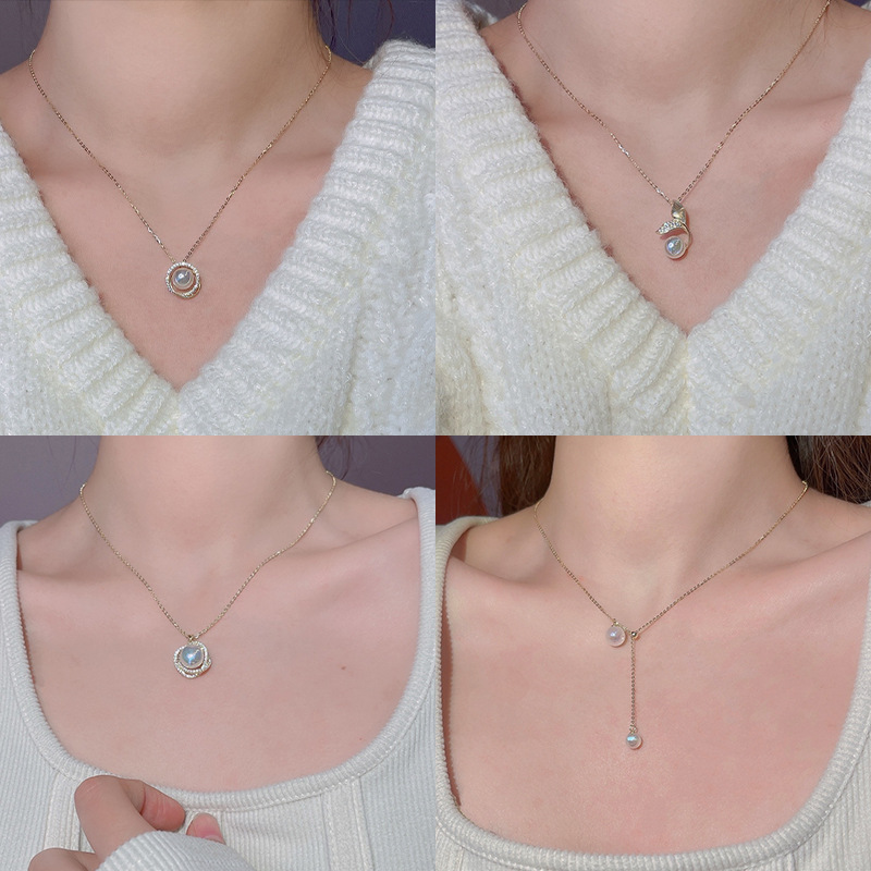 S925 silver necklace Mermaids series fashion everything with a niche design sense of advanced collarbone chain necklaces female wholesale Application Scenario