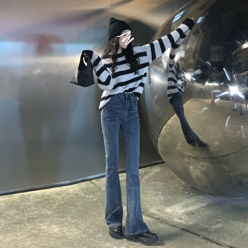 微喇牛仔裤女产品图